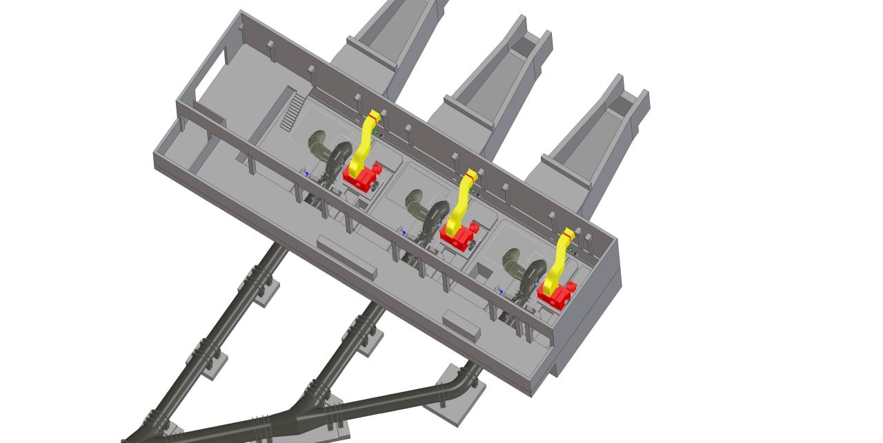 Construction phase 3 - powerhouse internal model